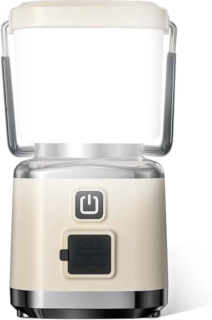 LED Camping Lantern Rechargeable, Allspark LED Lantern Flashlight,1000LM, 4 Light Modes, IPX4 Waterproof,Emergency Light for Home Power Outages, Hurricane, Storm,Outdoor Hiking(White)