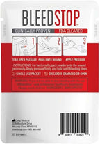 BleedStop™ First Aid Powder for Blood Clotting, Trauma Kit, Blood Thinner Patients, Camping Safety, and Survival Equipment for Moderate to Severe Bleeding Wounds or Nosebleeds - 1 (60g) Pouch