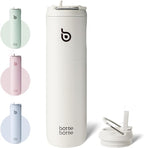 BOTTLE BOTTLE Insulated Water Bottle 24oz with Straw Lid and Handle for Sports Travel Gym Stainless Steel Water Bottles Double-Wall Vacuum Metal Leak Proof BPA-Free