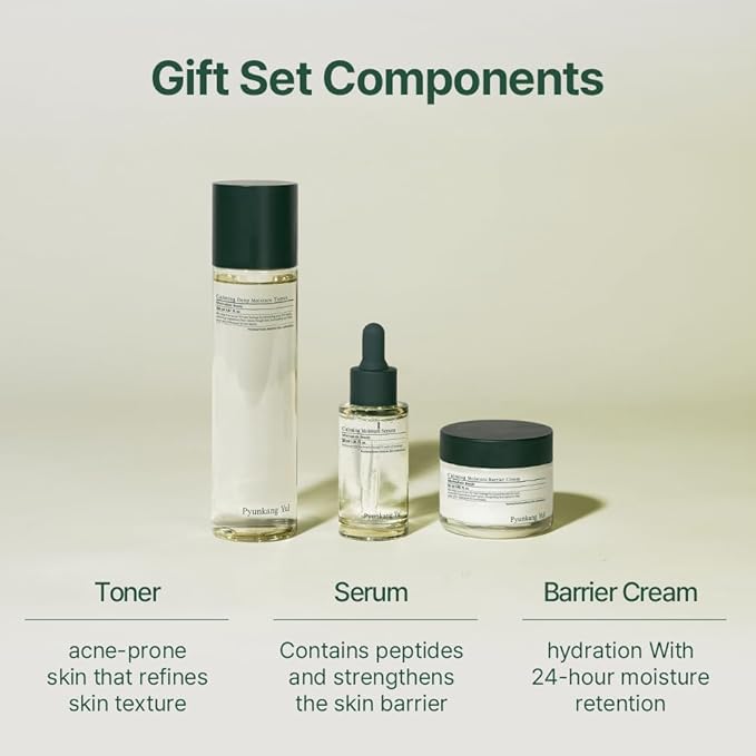 Pyunkang Yul PKY Calming Skincare Gift Set with Premium Gift Wrapping, Vegan, Korean Skincare (3-item set)