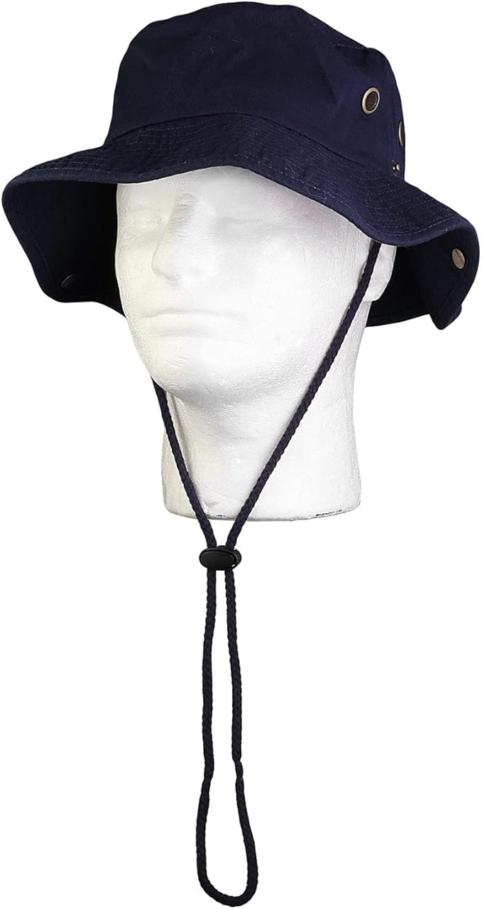 Wide Brim Hiking Fishing Safari Boonie Bucket Hats 100% Cotton UV Sun Protection for Men Women Outdoor Activities