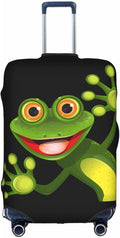Travel Luggage Cover, Merry Green Frog Cute Animal Washable Elastic Stretchy Anti-scratch Suitcase Protector With Concealed Zipper for Spinner Wheeled Luggage Fits 22-24 Inch