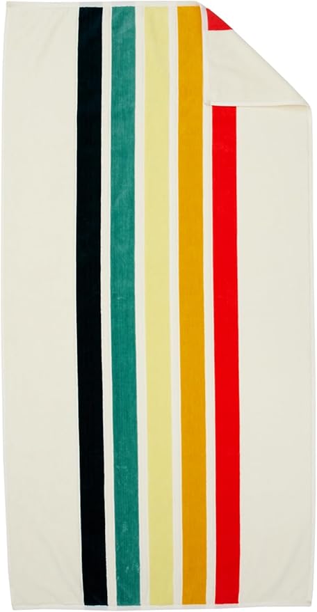 Loon & Lake Luxury Beach Towels Set of 2 - Retro Stripes | 2 Pack 30" x 60" | Crafted from 100% Combed Cotton | Ultra Plush & Super Soft | Retro Collection 1969