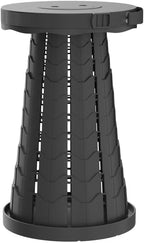 2-Pack Collapsible Stool & Carry Bag + Clips - Portable Folding Stool, Height Adjustable, Lightweight, Retractable Telescoping Camping Seat Travel Chair, Foldable Footrest - Max 400lbs