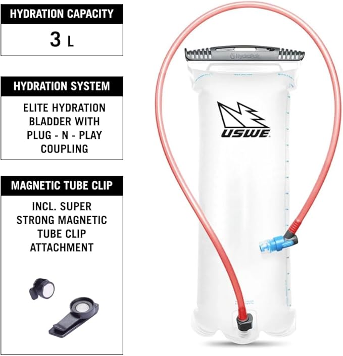 USWE Outlander Hydration Pack with Water Bladder, Hydration Backpack - Backpack for Cycling, MTB, Trail Running & More