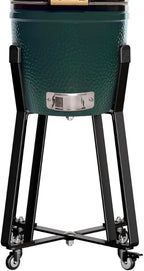 IDZO Grill Rolling Cart for BGE Minimax & Kamado Joe Junior 18", Grill Stand with Heavy-Duty Locking Caster Wheels, Powder-Coated Charcoal BBQ Base, Outdoor Cooking Accessories