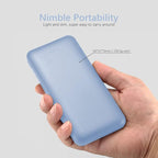 Miady 2-Pack 10000mAh Dual USB Portable Charger, Type-C Fast Charging Power Bank, Slim Backup Charger Battery Pack Compatible with iPhone 16/15/14/13 Galaxy S24/22 iPad Android etc (Blue+Pink)