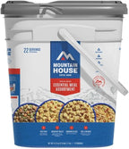 Mountain House Essential Meal Assortment Bucket | Freeze Dried Backpacking & Camping Food | 22 Servings | Gluten-Free