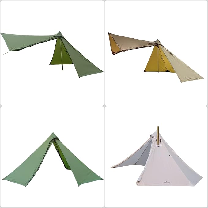 Longeek 2-4 Person Camping Tent 4 Seasons Backpacking Ultralight Easy Up Hot Teepee