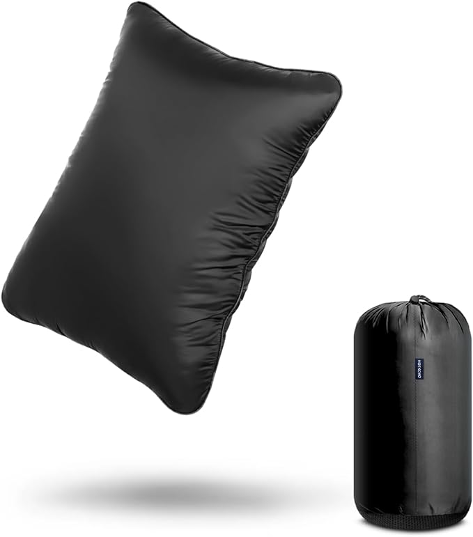 Camping Pillow,Supportive Compressible Travel Pillow Middle Size Lightweight Camp Pillow with Storage Bag for Camping,Hiking,Backpacking,Airplane