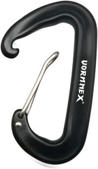 12KN Aluminum Carabiner Clip 4 Pack for Hammocks, 2700lbs Heavy Duty Large Clipping On Camping Accessories, Water Bottle,Backpacking and More - Black