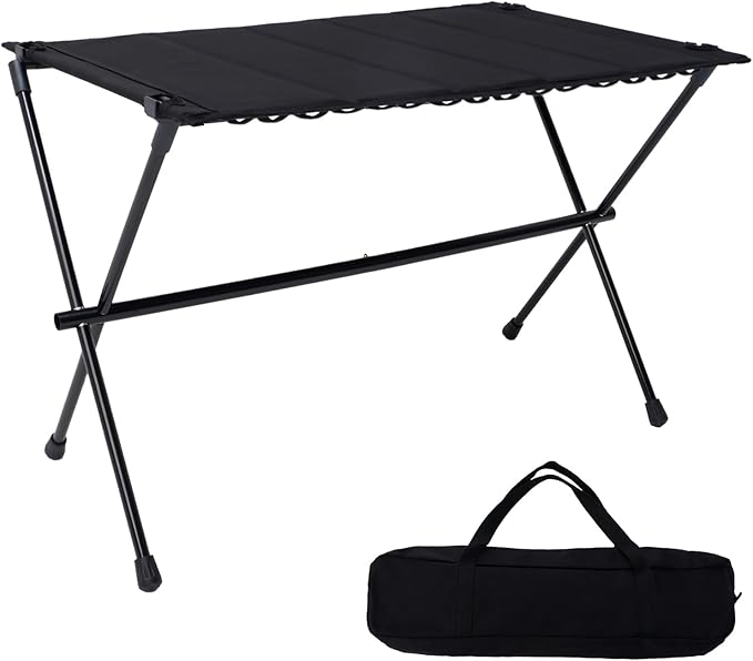 Folding Camping Table, Large Portable Camping Side Table with Carry Bag, Ultralight Weighs Only 2.3lbs, Ideal for Camping, Hiking, Backpacking, Beach, Picnic, Travel