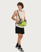 WATERFLY Fanny Pack Waist Bag: Fannie Pack 2 Water Bottle Holders Lumbar Belt Hiking Walking Running Jogging Camping Large Woman Man (Bottle Not Included)