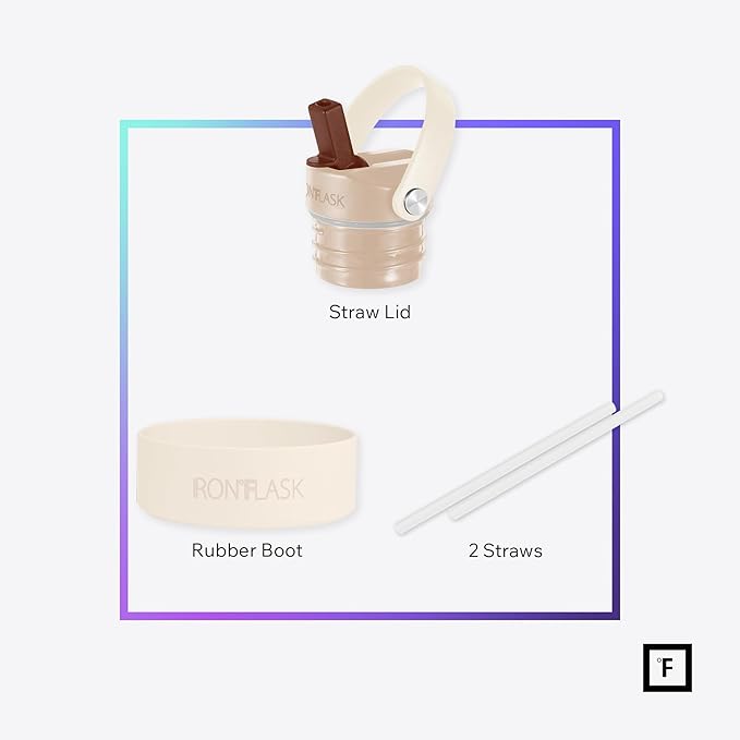 IRON °FLASK Camping & Hiking Hydration Canteens - Narrow Straw Lid & Boot - Leak Proof Vacuum Insulated Stainless Steel - Hot & Cold Double Walled Sports Water Bottle - Desert Oasis, 24 Oz