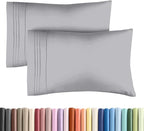 King Standard Pillow Cases Set of 2 - Soft Hotel Quality Pillowcase Covers - Comfy Bedding for Women, Men, Kids & Teens - Machine Washable Pillow Protectors - 2 Piece Set - King Standard Steel Blue