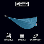 Grand Trunk Ultralight Camping Hammock - Lightweight and Portable Travel Hammock for Camping, Hiking, Backpacking, Beach, and Other Travel, Green