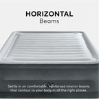 Intex 64417ED 22in Queen Dura-Beam Comfort Plush High-Rise Inflatable Air Mattress with Built in Pump for Travel and Camping, 600lb Weight Capacity