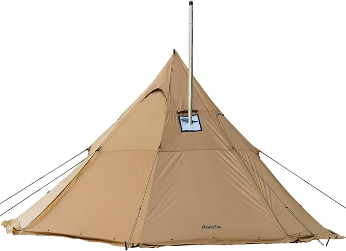 FireHiking Camping Hot Tent 4-8 Person Tipi Tent with Stove Jack for Bushcraft, Cooking and Heating