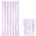 Dock & Bay Customized Beach Towel - Quick Dry, Sand Free - Compact, Lightweight - 100% Recycled - Includes Bag - Cabana Light - Lombok Lilac - Large