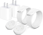 2 Pack Wall Fast Charger for Google Pixel Watch 3, Google Pixel 2 Smart Watch Charger Replacement Charging Cord Adapter Magnetic Google Pixel Smartwatch USB-C Fast Charging Cable Accessories White