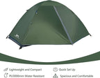 MC TOMOUNT Backpacking Tent 1-2 Person Waterproof Lightweight Double Layer Free-Standing Aluminum Pole for Outdoor Camping Hiking 4 Season