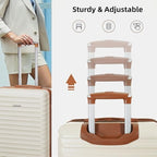 LARVENDER Luggage 6 Piece Expandable Luggage ABS Hardshell Carry on Suitcase with Spinner Wheels TSA Lock, Large Checked Travel Suitcase for Women and Men, Black Brown(16/20/24/28/DB/TB)