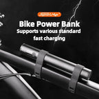 Bike Power Bank, Aluminum Alloy 9,000mAh Portable Power Bank, Ultra-Compact 9K External Battery with Fast Charging