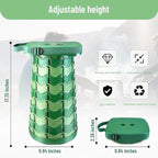 Portable Foldable Stool Set - Sturdy Square Collapsible Stool + Thick Seat Cushion - 550lbs Load Capacity for Camping Travel Picnic Gardening (Camouflage/Black)