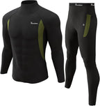 romision Thermal Underwear for Men Long Johns Fleece Lined Hunting Gear Bottom Top Set Base Layer for Cold Weather Gift
