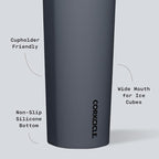 Corkcicle Sport Canteen - Keeps Drinks Cold 25 Hours - Stainless Steel Water Bottle - Triple-Insulated - Spill-Proof - Summer Drinkware Gift - Keeps Drinks Ice Cold - 20 oz - Hammerhead