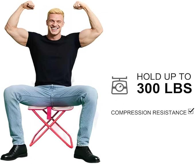 Mini Easy Carry Outdoor Chair – Compact Carry Chair for Camping, Hiking, Fishing, Gardening and Outdoor Use – Lightweight, Durable, Easy to Carry and Set Up (Khaki)