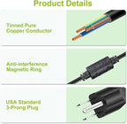 Universal Power Supply 3V~36V 4A 144W Adjustable Variable 3V 5V 9V 12V 24V 30V 36V AC/DC Adapter Charger, 100V-240V AC to DC Converter with 14 Tips, Polarity Converter and 4-Way Power Splitter Cable