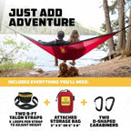Wise Owl Outfitters Camping Hammock – 500lbs Portable Hammock with Tree Straps - Travel, Backpacking, Hiking, Outdoors Camping Gear - Single or Double