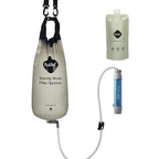 Gravity Water Filter System w/ 2-Gal Bag & 0.1-Micron Water Filter Straw, Gravity-Fed Water Filtration System Water Purifier Survival for Camping, Backpacking, Hiking & Emergency Preparedness