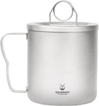 Camping Mug Titanium Double Wall Coffee Tea Cup with Inner Filter with Classic Handle