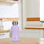 YOHKOH Mini Insulated Water Bottle With Bamboo Lid - 8.8oz Small Vacuum Insulated Water Bottle for Women Kids, 12 Hrs Hot & 24 Hrs Cold Stainless Steel Thermos Leak-Proof BPA-Free (8.8oz,Violets)