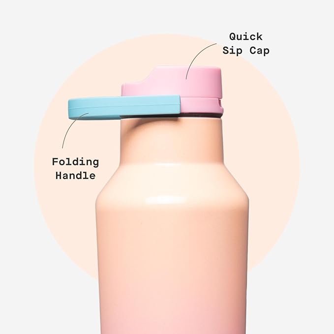 Corkcicle Sport Canteen - Keeps Drinks Cold 25 Hours - Stainless Steel Water Bottle - Triple-Insulated - Spill-Proof - Summer Drinkware Gift - Keeps Drinks Ice Cold - 20 oz - Lover