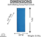 Self-Inflating Camp Pad - 1.5 Inches Thick (Air Mattress Camping Accessory Made by Caddis Sports)