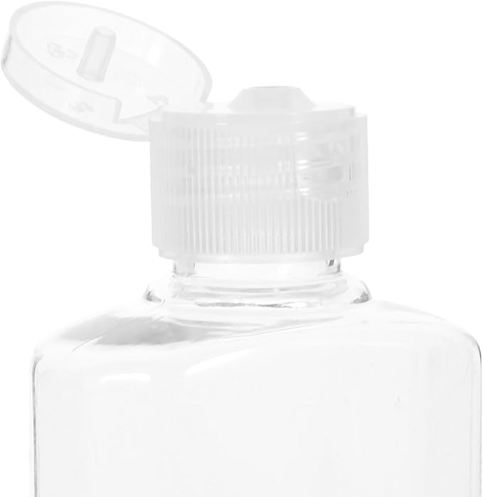 5pcs 100ml Flat Empty Lotion Bottles with Flip Caps, Plastic Travel Squeeze Bottles for Toiletries and Makeup, Refillable Small Travel Containers for Tsa-approved Hand Luggage
