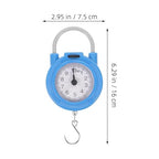 2pcs Portable Hanging Luggage Scale with Hook, High Precision Small Electronic Handheld Travel Bag Weight Scale for Suitcase, Yellow and Blue