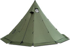 OneTigris Rock Fortress Hot Tent with Stove Jack, 4 Season, 4-6 Person Tipi for Camping, Backpacking, Hunting, Fishing - Waterproof, Wind-Proof