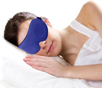 3D Sleep Mask for Side Sleepers – 100% Light Blocking Eye Mask for Sleeping, Zero Eye Pressure, Soft Breathable Memory Foam, Adjustable Strap for Travel, Men & Women (Blue)