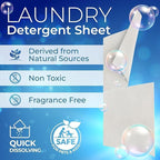 Gull Living Home Travel Laundry Detergent Sheets - 180 Loads - Eco Laundry Detergent Sheets Unscented - Tackles Tough Stains - Travel Friendly (Pack of 3)