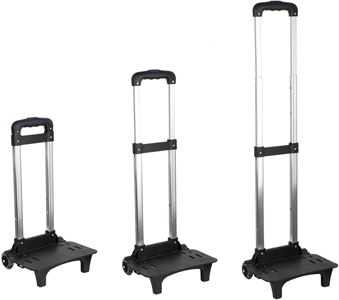 Menolana Backpack Trolley Hand Cart Telescopic Rod Collapsible Portable Foldable 2 Wheels Compact Wheeled Cart Luggage Cart for Kids