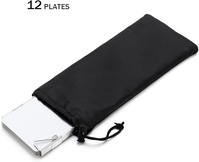 RioRand Folding Ultralight Camping Stove Windscreen Portable Backpacking Stove Windshield, Backpack Windscreen for Butane/Backpacking Stoves, Camp Windshield for Outdoor Camping, Hiking, BBQ 12 Plates