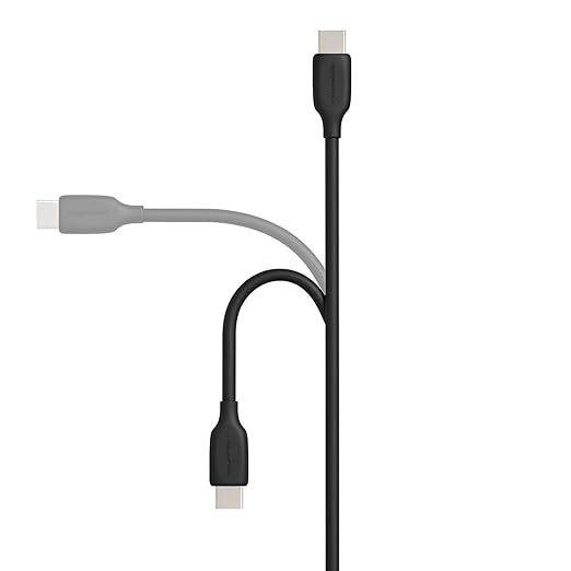 Amazon Basics USB-C to USB-A 2.0 Fast Charging Cable, 480Mbps Data Transfer Speed, USB-IF Certified, Durable, for Apple iPhone 16/15, iPad, Samsung Galaxy, Tablets, Laptops, 3 Foot, Black (Pack of 2)