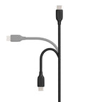 Amazon Basics USB-C to USB-A 2.0 Fast Charging Cable, 480Mbps Data Transfer Speed, USB-IF Certified, Durable, for Apple iPhone 16/15, iPad, Samsung Galaxy, Tablets, Laptops, 3 Foot, Black (Pack of 2)