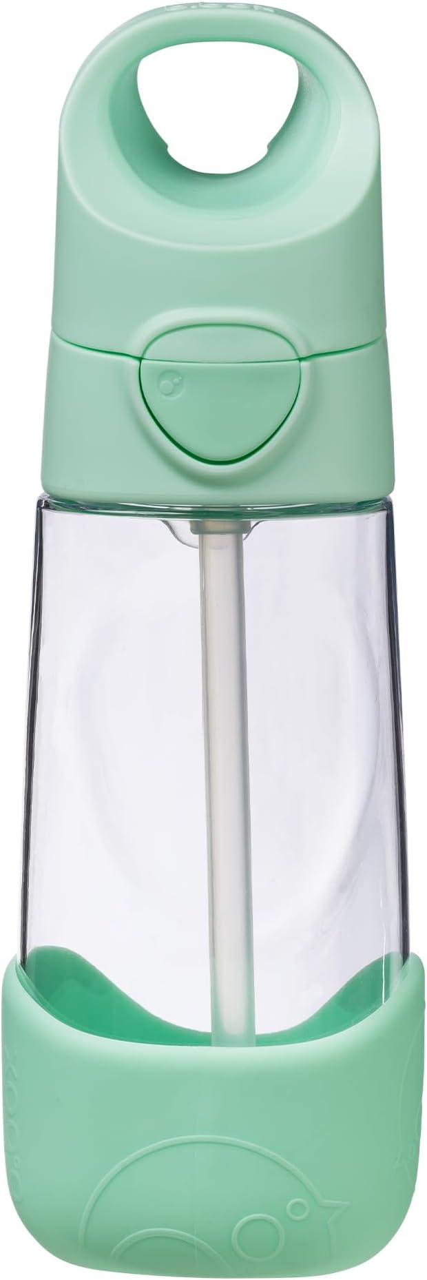 b.box Kids Water Bottle – Tritan Toddler Drink Bottle with Straw for School, Daycare, Travel w/Easy-Grip Triangular Design, Leak Proof Lid & Handle, BPA Free, Dishwasher Safe (Spearmint)