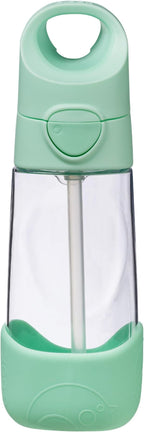 b.box Kids Water Bottle – Tritan Toddler Drink Bottle with Straw for School, Daycare, Travel w/Easy-Grip Triangular Design, Leak Proof Lid & Handle, BPA Free, Dishwasher Safe (Spearmint)