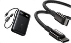 Baseus 100W PD 5A QC 4.0 Fast Charging USB C to C Cable, Bundle with 20000mAh Compact Portable Charger 45W, CCC Certified Power Bank Built-in USB-C Cables